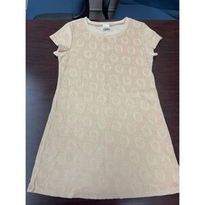 Offline by Aerie Tan Terry Dress with Smiley Faces Size Medium